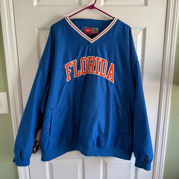 🥳HP🥳 Florida Gators ProPlayer Vintage Long sleeve WindBreaker 2XL Football NCAA - Picture 1 of 15